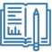 Notebook and pen vector